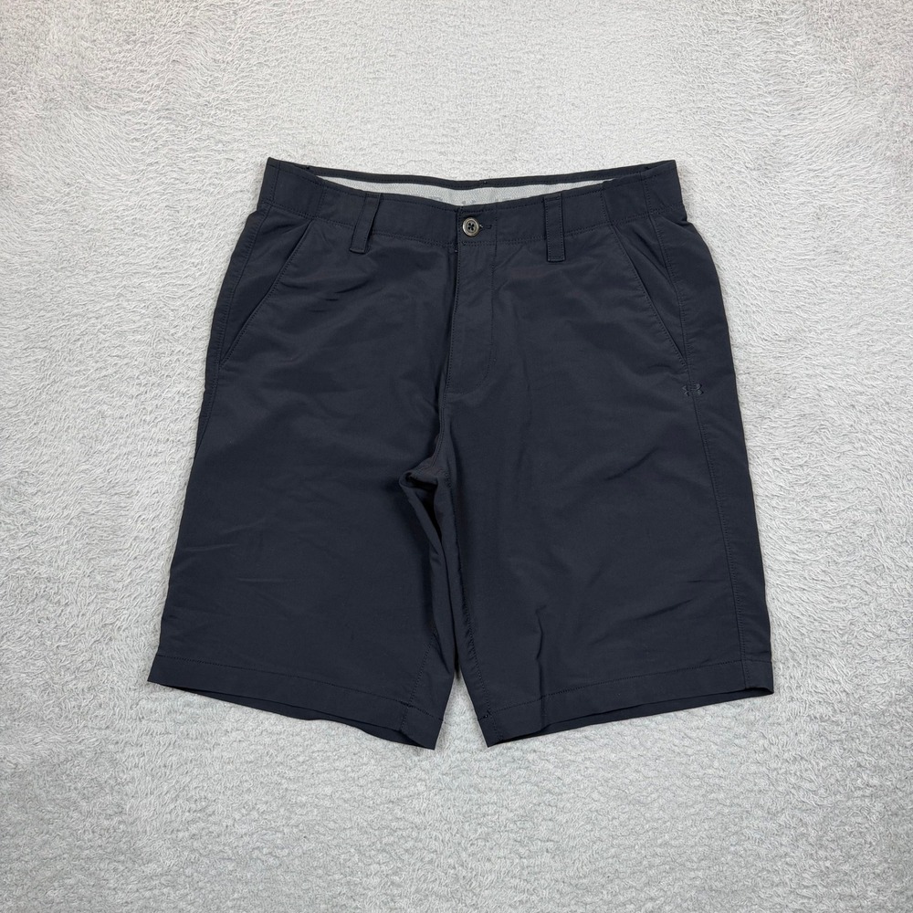 Under Armour HeatGear Mens Golf Shorts Black Loose Fit Size 34 Performance